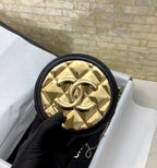 CHL - Round Sling Bag Gold Toned For Women 4.7in/12LO
