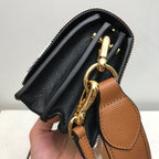 B-Berry - BB  Small Bridle House Check And Buckle Crossbody Brown For Women, Bags 7.8in/20LO