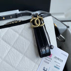 CHL - Gabrielle Hobo Handbag White/Black For Women Bags, Shoulder And Crossbody Bags 9.8in/25LO A93824 Y61477 C0200