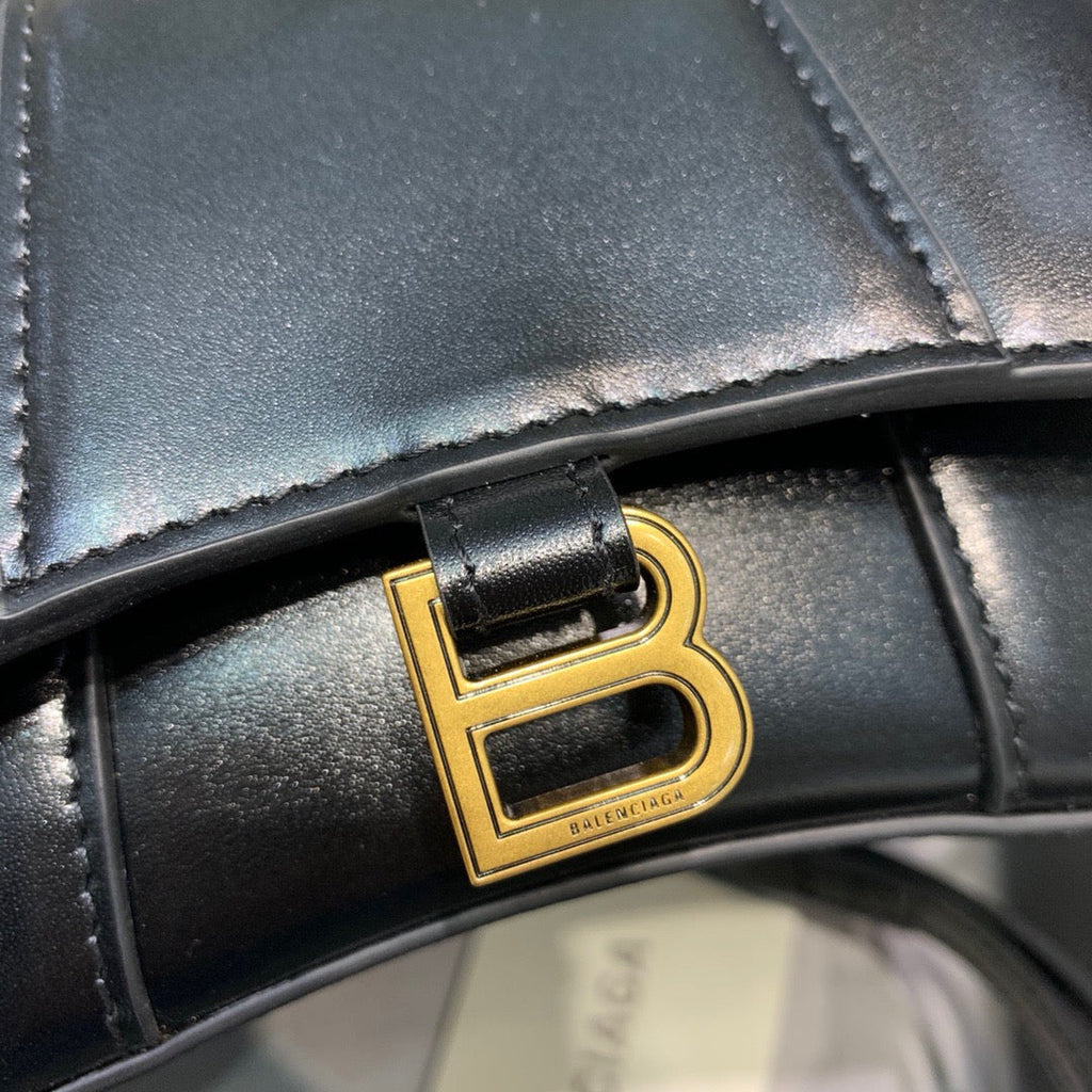 BLN-Ciaga Hourglass Mini Handbag In Black, For Women,  Bags 4.7in/12LO