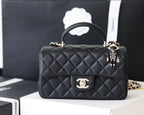 CHL -  Flap Bag Mini Doll Handle Bag 20LO Black