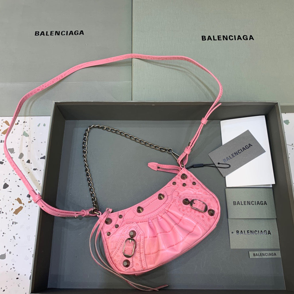 BLN-Ciaga Le Cagole Mini Bag With Chain In Pink, For Women,  Bags 8.2in/21LO