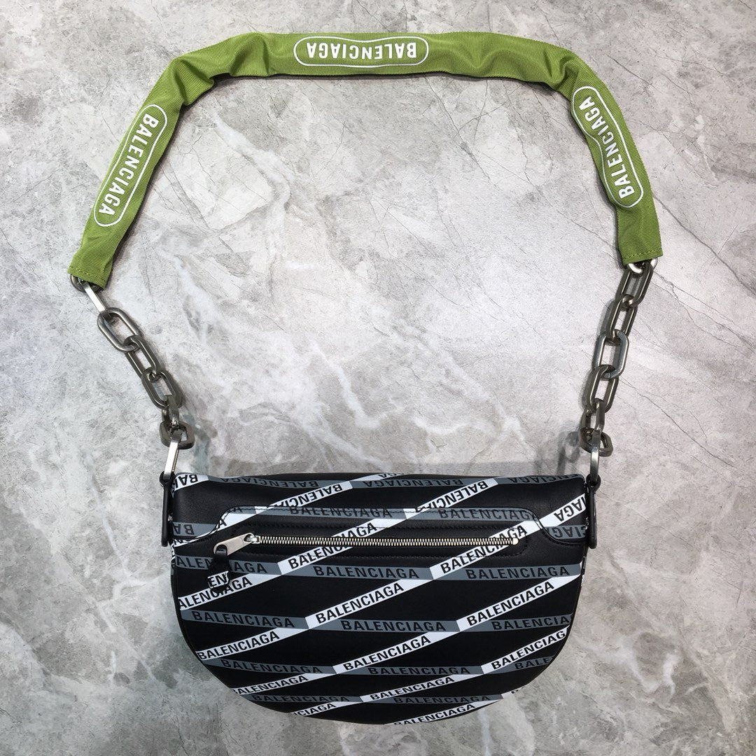BLN-Ciaga Souvenir XXS Belt Bag In Black, For Women,  Bags 11.8in/30LO