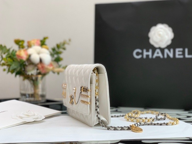 CHL - Flap Bag White For Women 7.4in/19LO