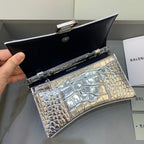 BLN-Ciaga Hourglass Wallet On Chain in SliTLM -, For Women,  Bags 7.6in/19LO 6560501S4CY8110