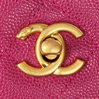 CHL - Small Flap Bag Gold Hardware Plum For Women Handbags, Shoulder Bags 7.5in/19LO AP2840