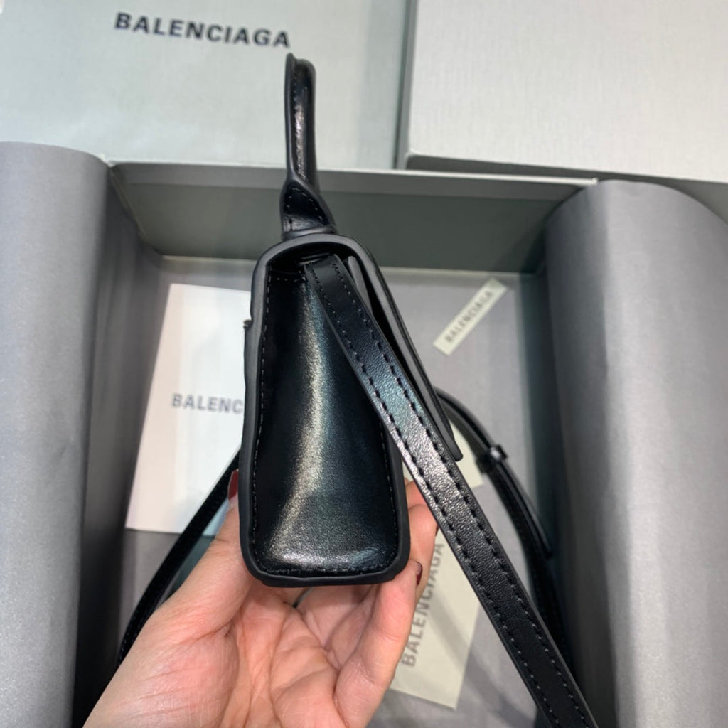 BLN-Ciaga Hourglass Mini Handbag In Black, For Women,  Bags 4.7in/12LO
