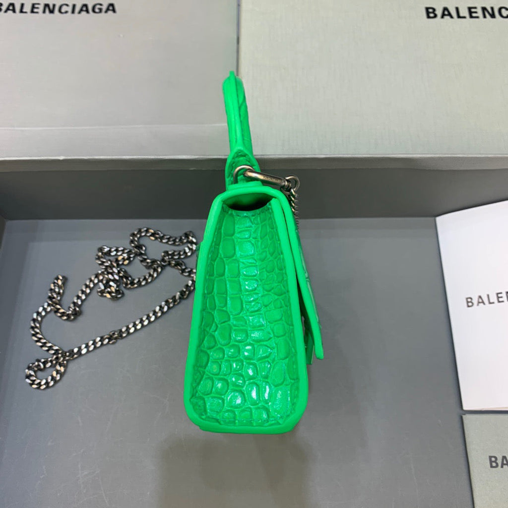 BLN-Ciaga Hourglass Mini Handbag With Chain In Green, For Women,  Bags 4.7in/12LO