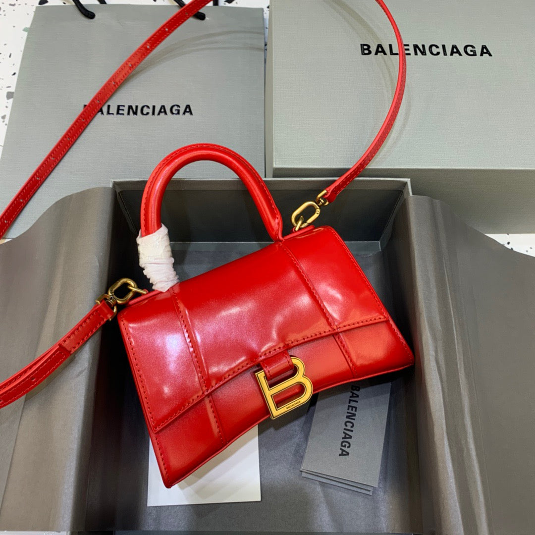 BLN-Ciaga Hourglass XS Handbag In Red, For Women,  Bags 7.4in/19LO