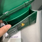 BLN-Ciaga Hourglass Mini Handbag In Green, For Women,  Bags 4.7in/12LO