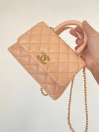 CHL - Mini Flap Bag Top Handle Light Brown For Women 7.5in/19LO
