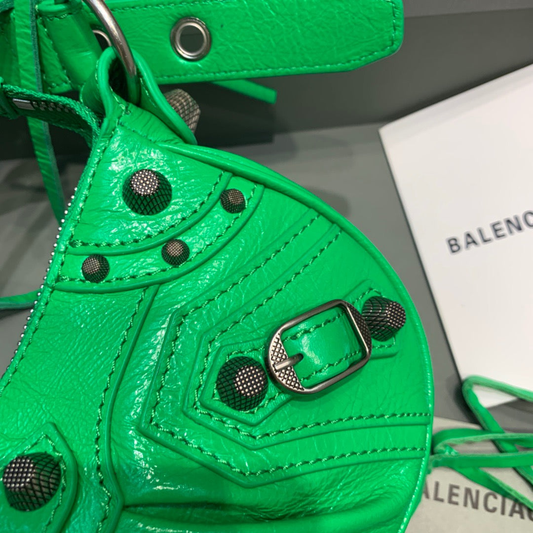 BLN-Ciaga Le Cagole XS Shoulder Bag In Green, For Women,  Bags 10.2in/26LO 6713091VG9Y3809