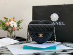 CHL - Mini Heart Bag Black For Women 7in/18LO AS3191 B07958 94305