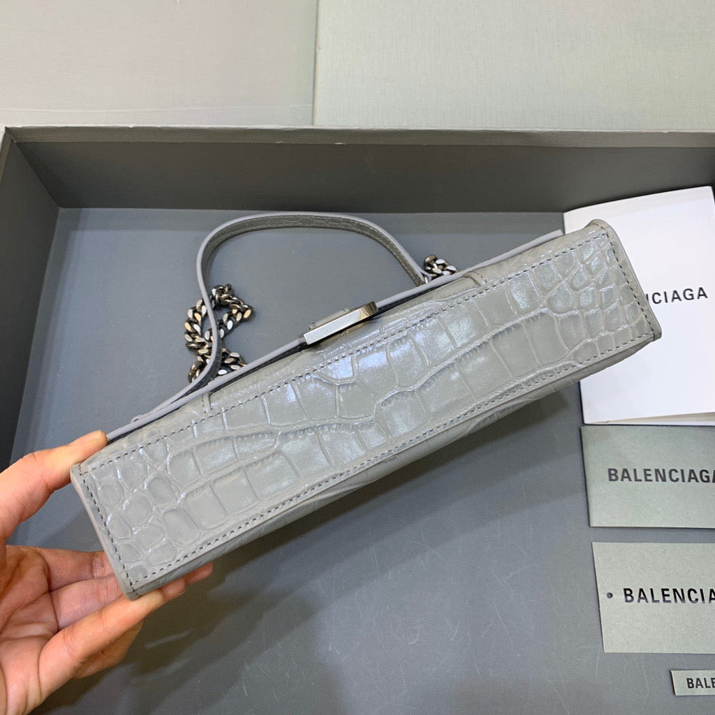 BLN-Ciaga Hourglass Wallet On Chain in Gray, For Women,  Bags 9in/23LO