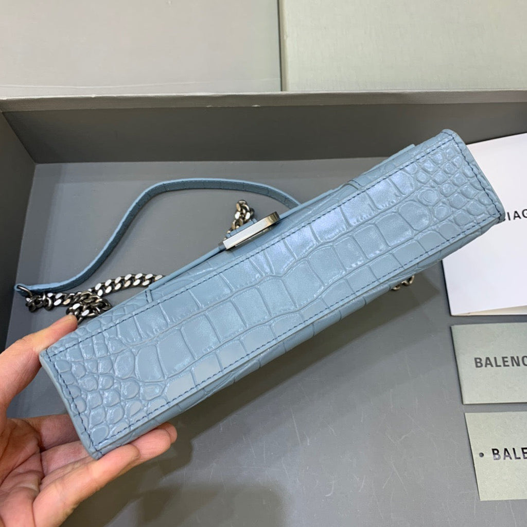 BLN-Ciaga Hourglass Wallet On Chain in Blue, For Women,  Bags 9in/23LO