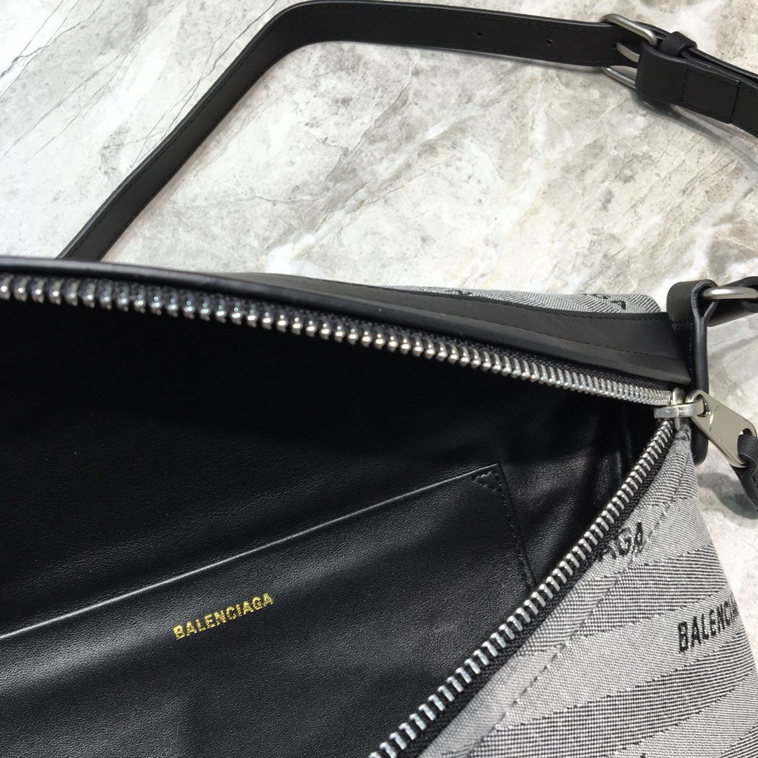 BLN-Ciaga Souvenir XS Belt Bag In Gray, For Women,  Bags 9.5in/24LO