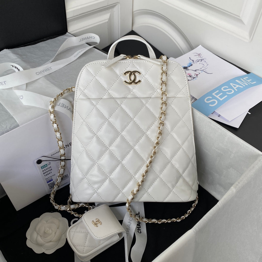 CHL - Rucksack Backpack White Bag For Women 21LO/8in
