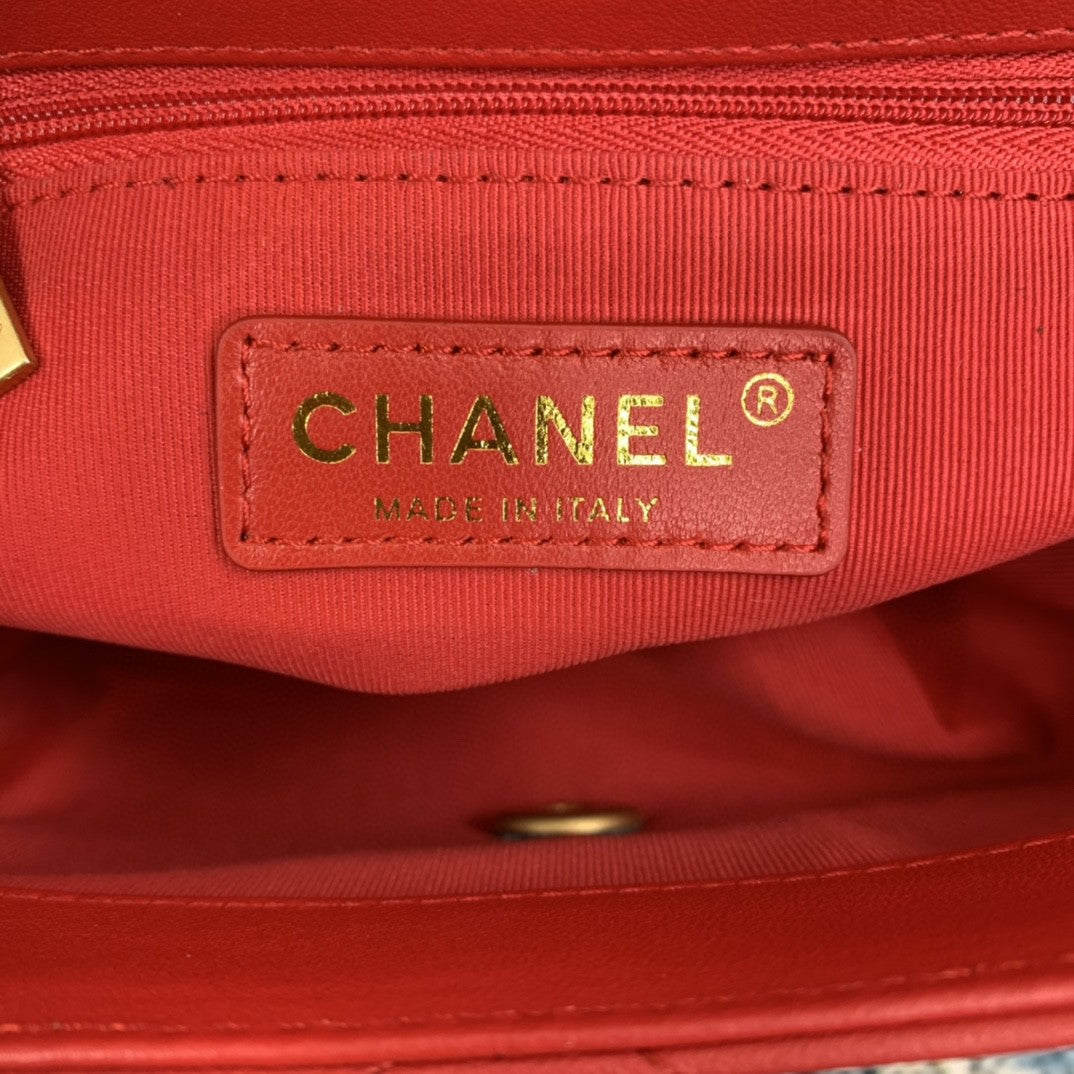 CHL - Small Flap Bag With Top Handle Gold Hardware Red For Women Handbags, Shoulder Bags 7.9in/20LO AS2059