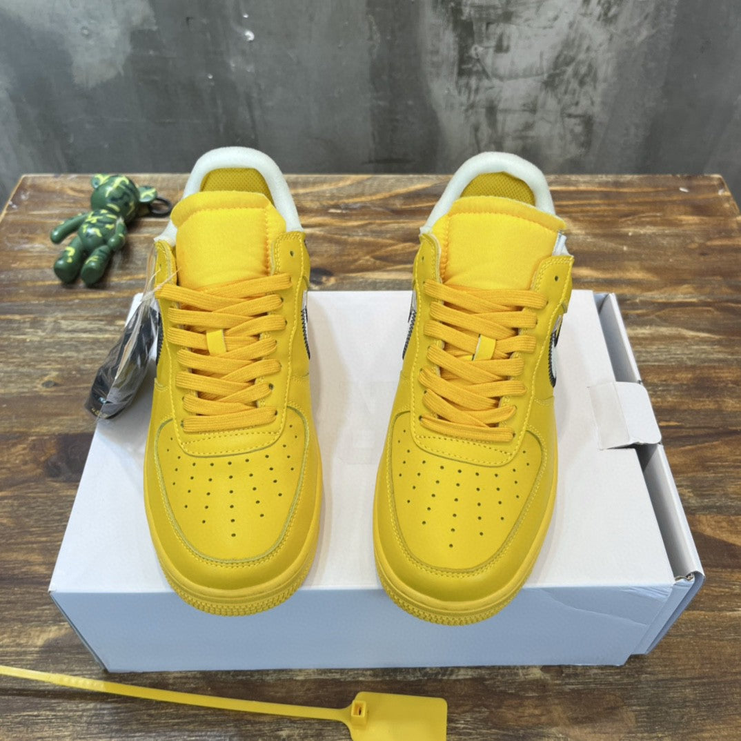 NK Off White x Yellow AR.FRC 1 Low "UniTLM -sity Gold" For Men DD1876