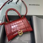 BLN-Ciaga Hourglass Small Handbag In Dark Red, For Women,  Bags 9in/23LO 5935461LRGM6211