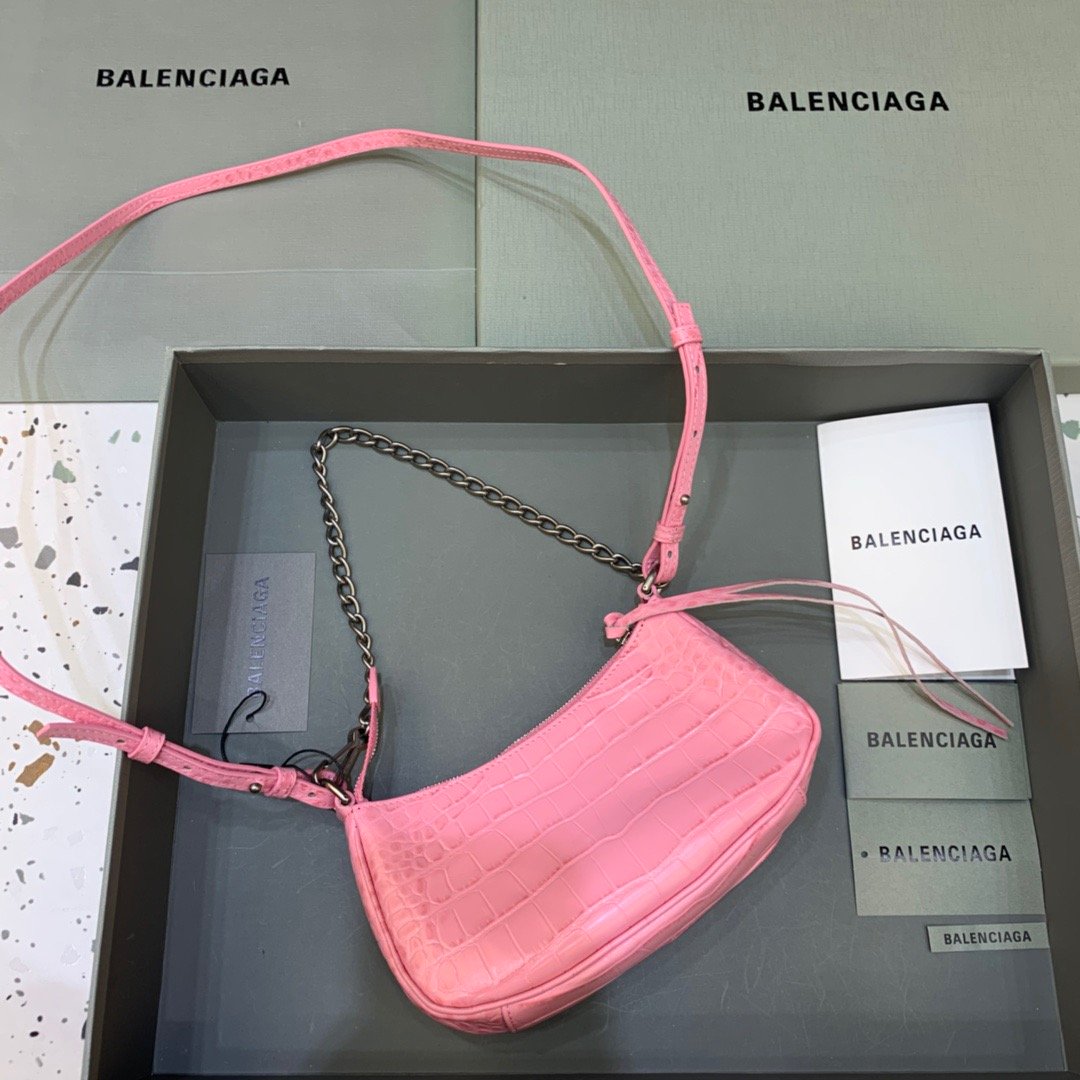 BLN-Ciaga Le Cagole Mini Bag With Chain In Pink, For Women,  Bags 8.2in/21LO