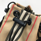 B-Berry - BB  Icon Stripe Nylon Drawcord Pouch Archive Beige For Women, Bags 7.7in/19.5LO