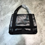 BLN-Ciaga Navy Small Cabas Tote Bag In Black, For Women,  Bags 18.5in/47LO