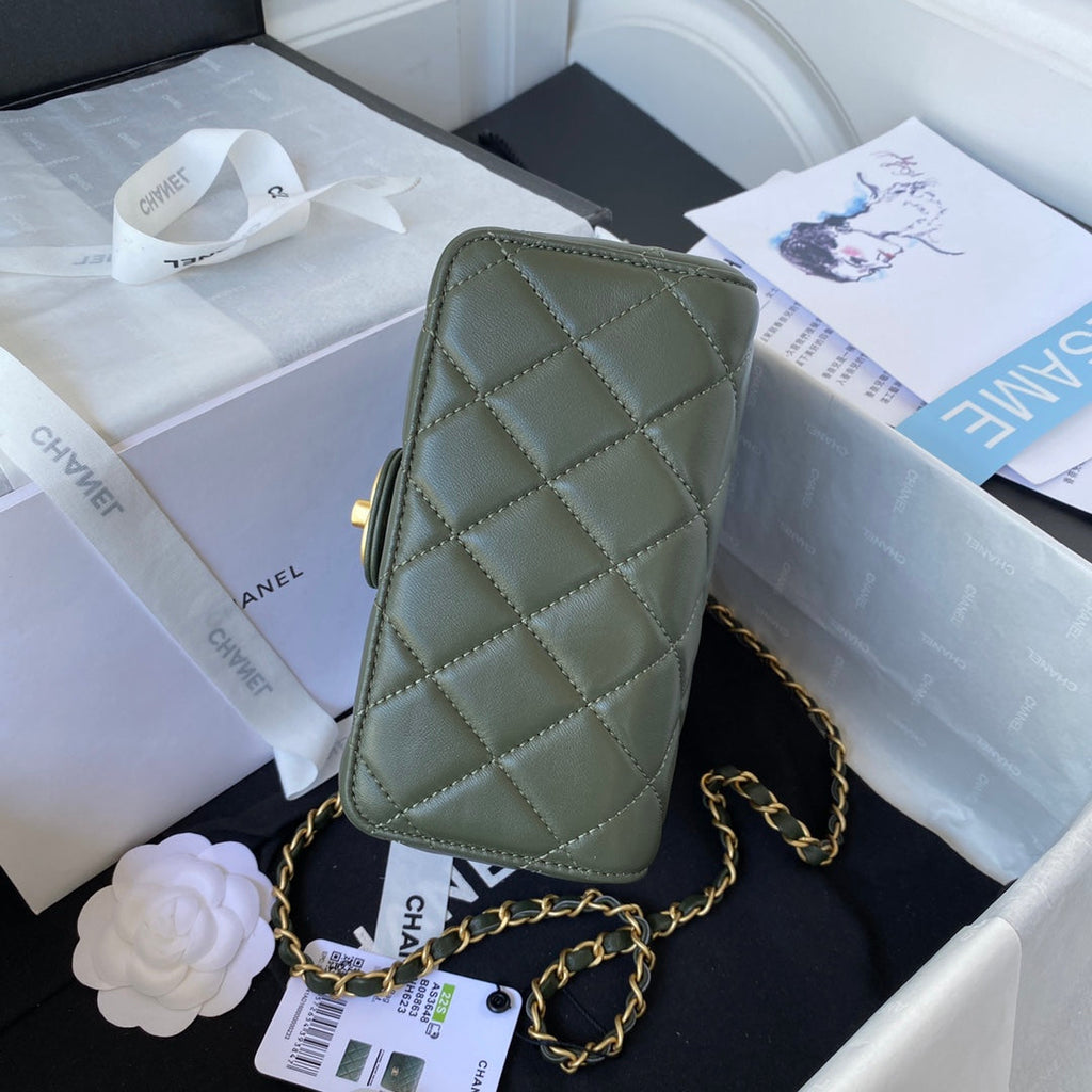 CHL - Mini Flap Bag Dark Green For Women Bags 6.7in/17LO