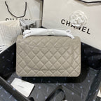 CHL - Large Classic Handbag SilLusso Official - Hardware Grey For Women Handbags, Shoulder Bags 11.8in/30LO