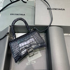 BLN-Ciaga Hourglass XS Handbag In Dark Grey, For Women,  Bags 7.4in/19LO 5935461LR6Y1309