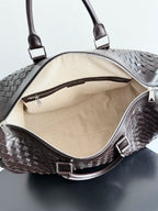 BV 25s  Bottega Veneta Duffel Bag Deep Brown Intrecciato leather
