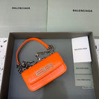 BLN-Ciaga Gossip Small On Chain Shoulder Bag Orange, For Women,  Bags 7.4in/19LO