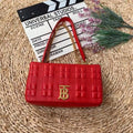 B-Berry - BB  Quilted Medium Lola Bag Monogram Red For Women, Bags 11in/28LO