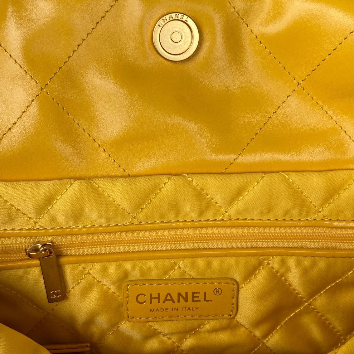 CHL -  22 Handbag Gold Hardware Shiny Yellow For Women Handbags, Shoulder Bags 16.5in/38LO AS3261