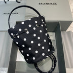 BLN-Ciaga Le Cagole Medium Bucket Bag In Black, For Women,  Bags 11.8in/30LO
