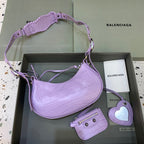 BLN-Ciaga Le Cagole XS Shoulder Bag In Light Purple, For Women,  Bags 10.2in/26LO 67130923EBY5306
