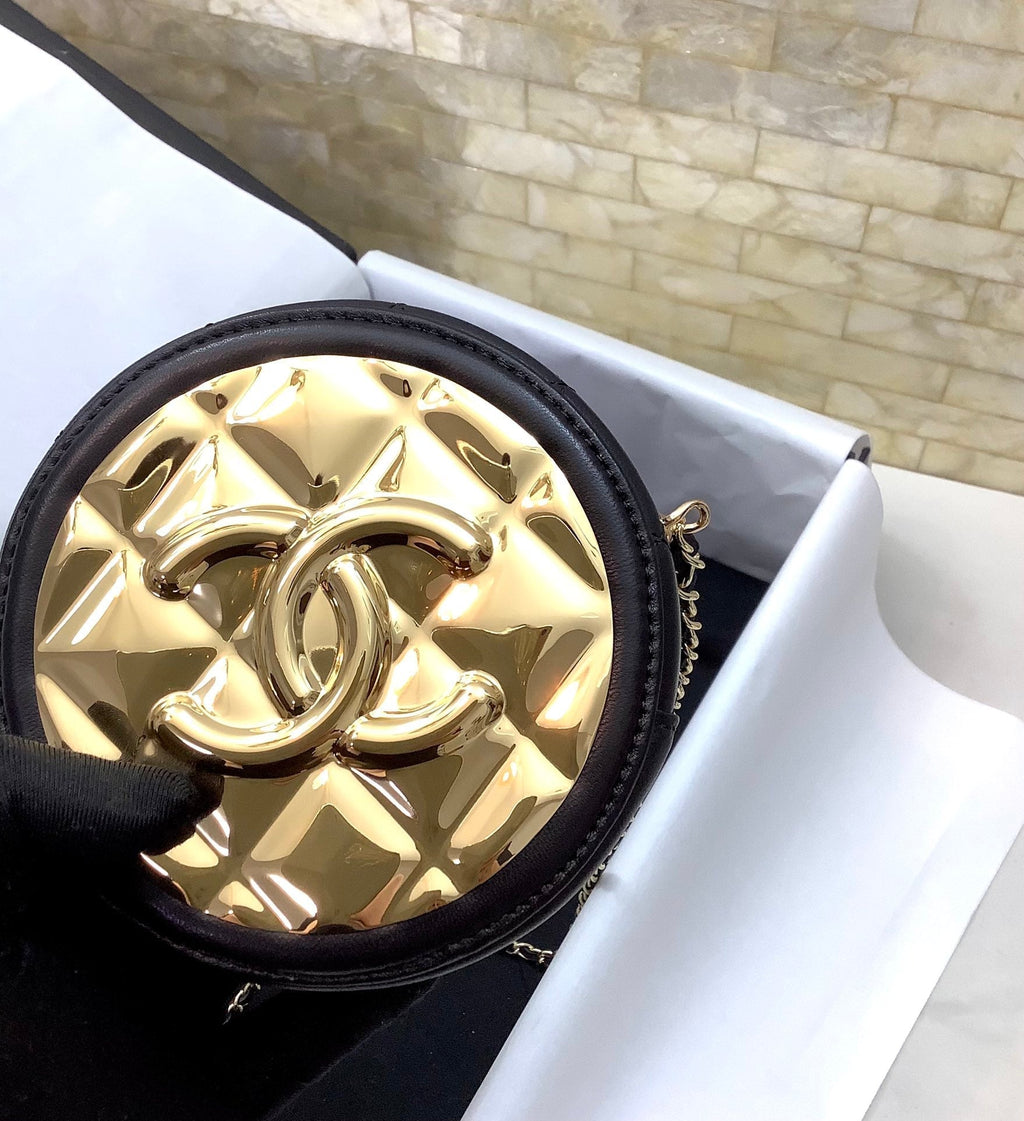 CHL - Round Sling Bag Gold Toned For Women 4.7in/12LO