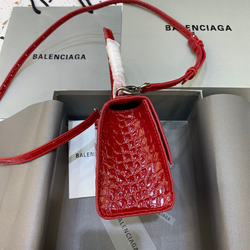 BLN-Ciaga Hourglass XS Handbag In Red, For Women,  Bags 7.4in/19LO