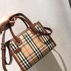 B-Berry - BB  Mini  Check Two-handle Title Bag Archive Beige For Women, Bags 10.2in/26LO 80252671