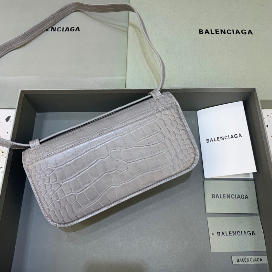 BLN-Ciaga Gossip Small Shoulder Bag Gray, For Women,  Bags 9.1in/23LO