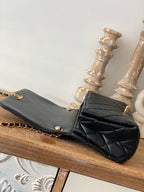 CHL - Large Flap Black Bag For Women 23LO/9in