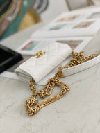CHL - Mini Flap Bag Gold Toned Hardware White For Women 4.7in/12LO