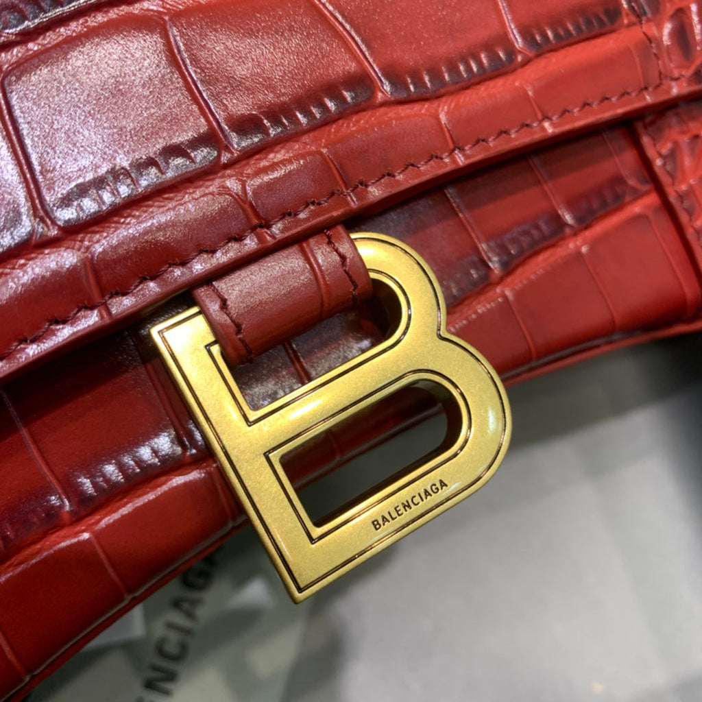 BLN-Ciaga Hourglass Small Handbag In Dark Red, For Women,  Bags 9in/23LO 5935461LRGM6211