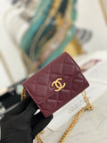 CHL - Mini Flap Bag Gold Toned Hardware Red For Women 4.7in/12LO