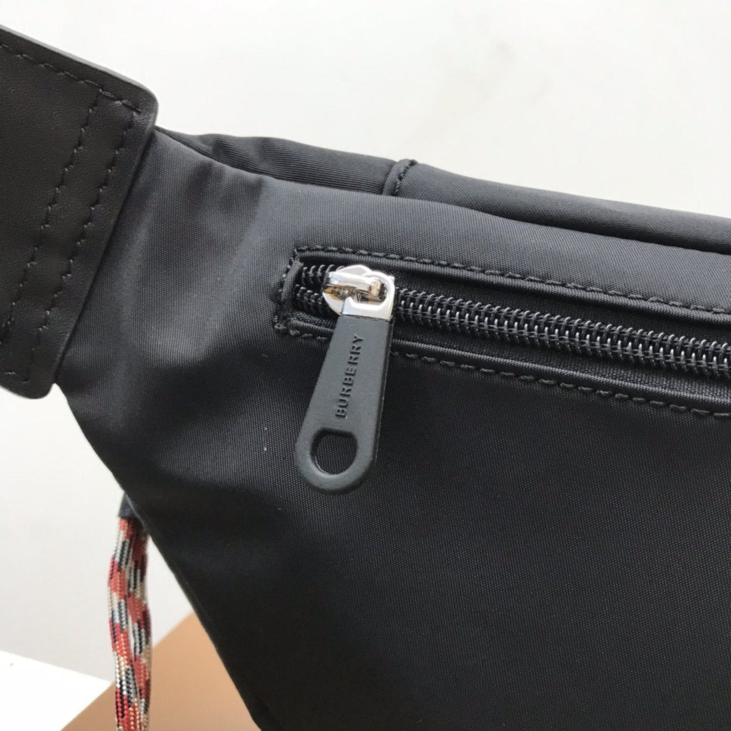 B-Berry - BB  Logo Detail Econyl Sonny Bum Bag Black For Men, Bags 12.2in/31LO