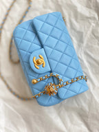 CHL - Mini Flap Bag Blue For Women Bags 7.9in/20LO