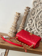 CHL - Large Flap Red Bag For Women 23LO/9in