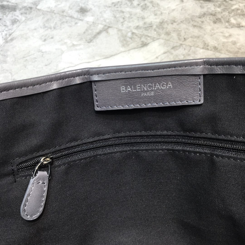BLN-Ciaga Navy Medium Cabas Tote Bag In Gray, For Women,  Bags 14.1in/36LO