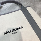BLN-Ciaga Navy Medium Cabas Tote Bag In Gray, For Women,  Bags 14.1in/36LO