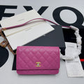 CHL - Small Flap Bag Gold Hardware Plum For Women Handbags, Shoulder Bags 7.5in/19LO AP2840